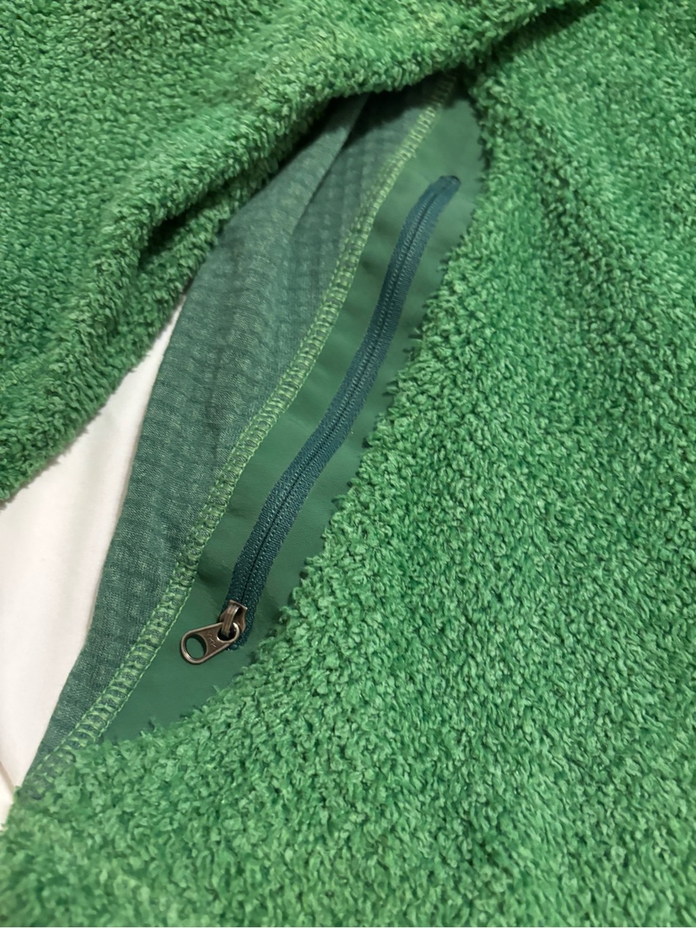 Patagonia Green High-Pile Fleece Jacket Women’s Large Full Zip Outdoor Hiking - Picture 8 of 11